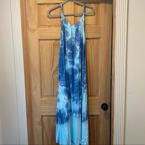 NWT Tiare Hawaii Ladderback Toe Dye Maxi Dress